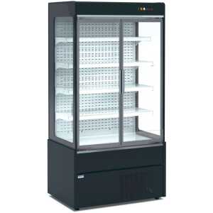 Mural Refrigerado Expositor  con Puertas de Cristal 4 Estantes Fondo 700 de 1530 x700 x1990h mm AVEIRO MAE150PV-N color NEGRO