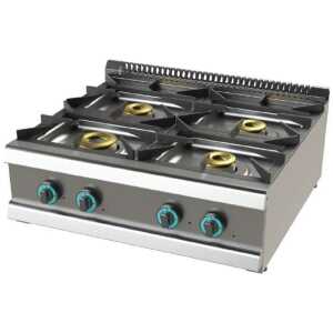 Cocina a gas sobremesa de 4 fuegos 8+4