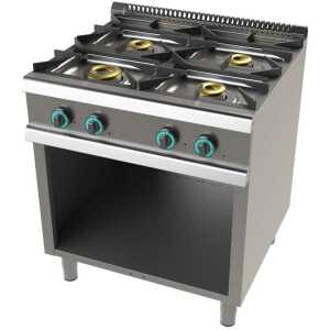 Cocina a gas con mueble de 4 fuegos 8+4