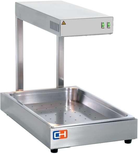 Calentador de fritos 1000W por Radiación Infrarrojos GN1/1-65 con medidas 560x500x330h mm CIGN-1