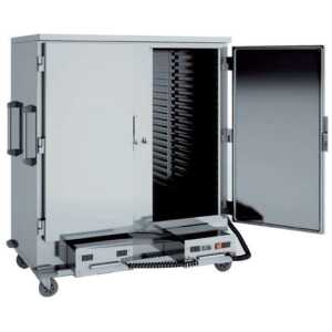 Carro Caliente Alto Doble Cuerpo 44 bandejas GN2/1 de 1455x845x1675h mm CC-44GN