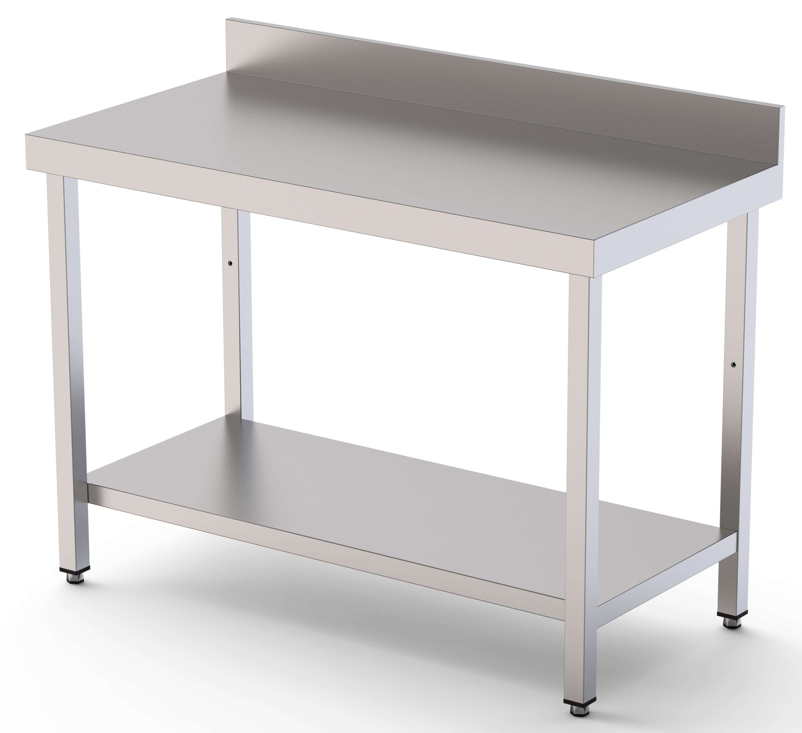 Mesa de Trabajo Acero inoxidable Mural Con 1 Estante 1100x800x850h mm WTW180110S1