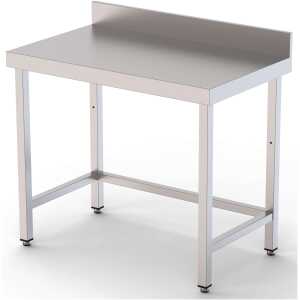 Mesa de Trabajo Acero inoxidable Mural Sin Estante 800x900x850h mm WTW190080S0