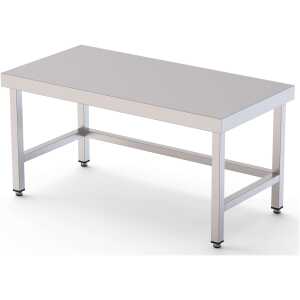Mesa de Trabajo Acero Inoxidable Baja Central Sin Estante 900x700x600h mm WTC270090S0