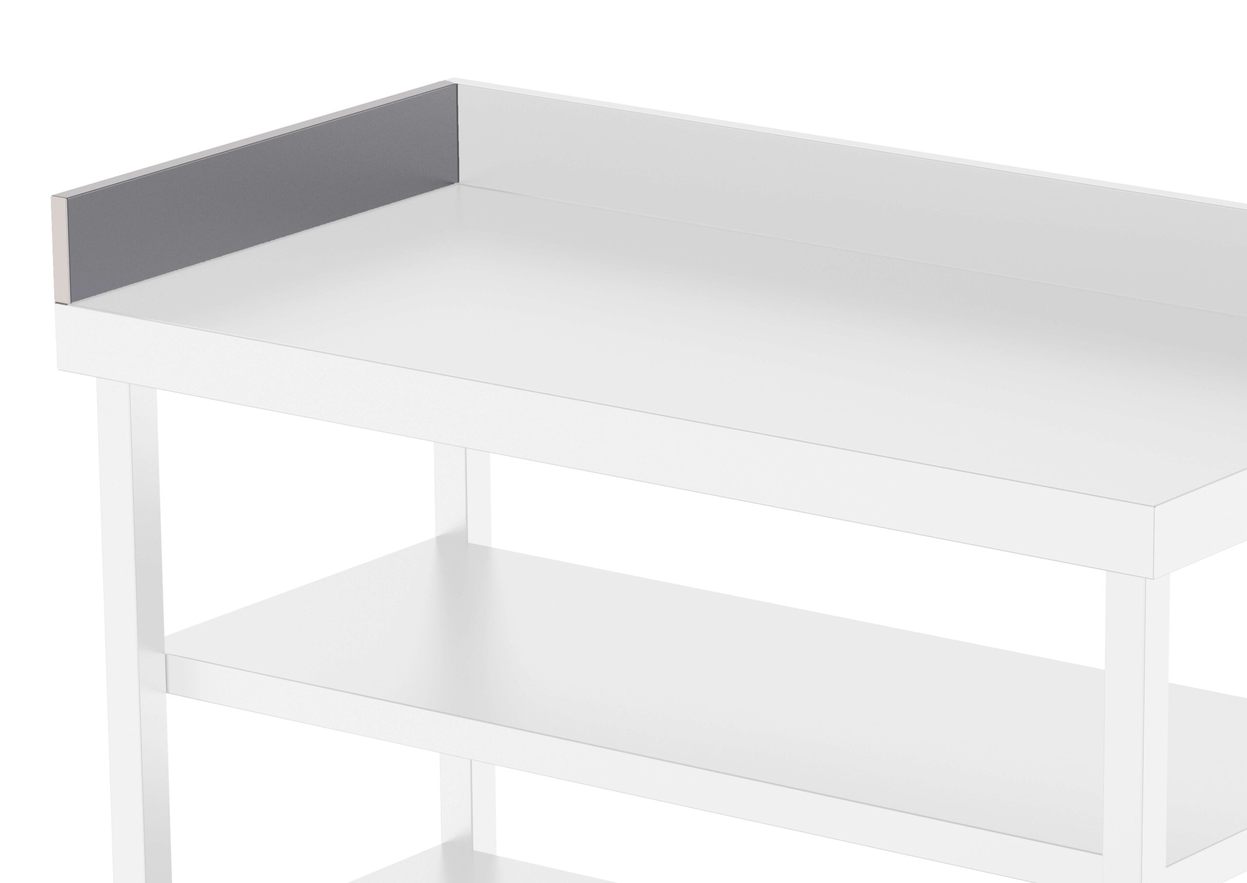Peto de Acero Inoxidable Para Mesa Mural Lateral Izquierdo Con Fondo 550 mm WTA550LEFSS