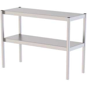 Estante Sobremesa Acero Inoxidable Doble Para Mesas De Trabajo 1500x350x650h mm UTS135150S2