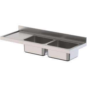 Fregadero Acero Inoxidable 1 Cuba Derecha Fondo 600 Sin Mueble 1400x600x250h mm IS1614R1000
