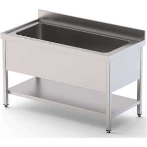 Fregadero Gran Capacidad Acero Inoxidable 1 Cuba Derecha Fondo 700 Con Mueble Con Estante 1600x700x850h mm IS1716R1HCS1