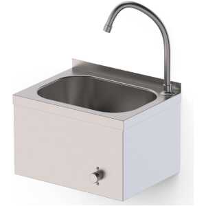 Lavamanos Mural Acero Inoxidable 2 Aguas 400x300x300h mm HWW14030001