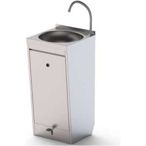 Lavamanos De Pie Acero Inoxidable Con Pedal automezclador 400x400x850h mm HWF14040000