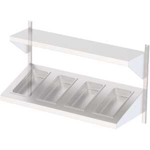 Estantería Mural Acero Inoxidable Cremallera Mural 600 mm AWST0000600. -0