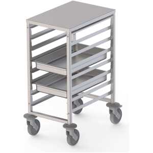 Carro Bandejero Acero Inoxidable Para 8 Bandejas GN1/1 460x640x900h mm TT08NGN1100