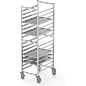 Carro Bandejero Acero Inoxidable Para 16 Bandejas 600x400h mm  537x700x1700h mm TT16N600400