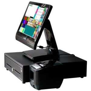 Sistema TPV Compacto Táctil resistiva: TPV Compacto+Cajón Portamonedas+Impresora de Tickets 80mm Versión Básica Comercio MC90+80B-C (4GB y 64 SSD)