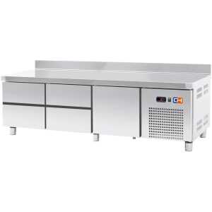 Mesa Baja con 4 cajones GN1/1-100 + 1 Cajón GN1/1-300 Fondo 700 de 1792 x700 x600h mm CORDOBA TRCHB-180-4