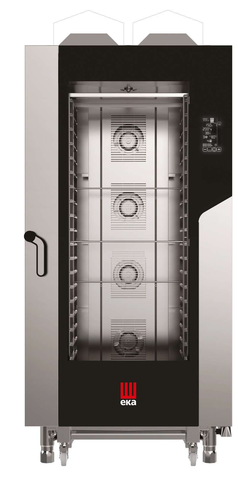 Horno a gas convección MILLENIAL BLACK MASK Gastronomía 20 bandejas GN1/1 MKF2011GBM Línea Padova