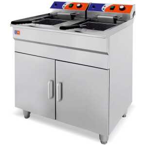 Freidora Eléctrica 14+14 litros CON MUEBLE de 740x550 x910h mm PEKIN EF-162VC