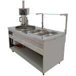 Freidora Eléctrica para churros de 1600x800x850h  mm con 1 caldero de 600mm y 2 bandejas GN1/1 Línea Estambul DTM6