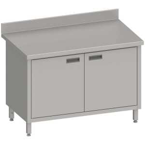 Mesa Mural  acero inoxidable AISI 201 con puertas batientes 1200x600x850 mm MMPB126 Línea Varsovia (950156120)