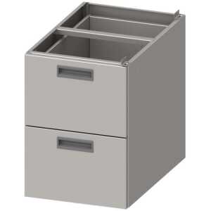 Módulo de dos cajones acero inoxidable AISI 201 386x590x540 mm para mesas fondo 700 mm MCA702 Línea Varsovia