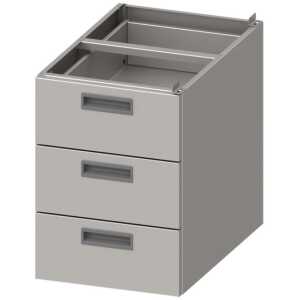 Módulo de tres cajones acero inoxidable AISI 201 386x590x540 mm para mesas fondo 700 mm MCA703 Línea Varsovia (952325043)