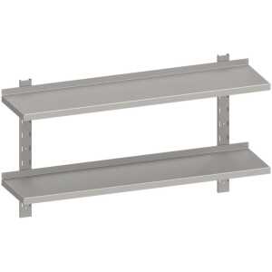 Estante de pared Doble acero inoxidable AISI 201 1200x300x660 mm ED123 Línea Varsovia (951773120)