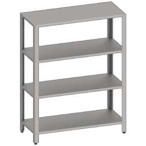 Estantería de Pie acero inoxidable AISI 201 con 4 estantes 800x500x1800 mm ES085 Línea Varsovia (951885080)