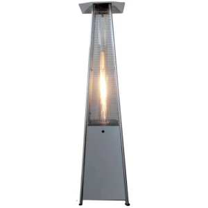 Estufa terraza Piramidal a gas propano 13Kw FLAMME PIRAMIDE PLATA  altura 2