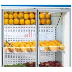 Kit 3 estantes inclinados y espejo para mural Frutas y Verduras KITVMAE70