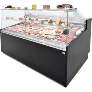 Vitrina Refrigerada Expositora de 2 metros Fondo 1100 Frío Ventilado - Exposición Inoxidable - Línea CORDOBA VRV-200-XL