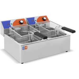 Freidora Eléctrica 6+6 litros SIN Grifo de 550 x420 x290h mm PEKIN EF-6L-2