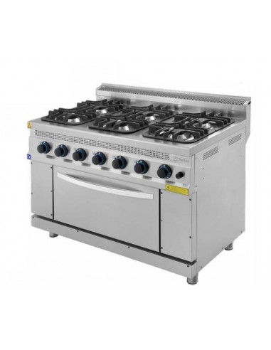 COCINA 6 FUEGOS CON HORNO OZTI SERIE 700