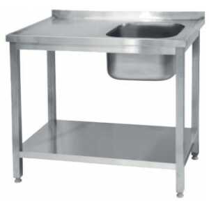 FREGADERO INDUSTRIAL DESMONTABLE 1500x600mm 1 SENO DERECHA