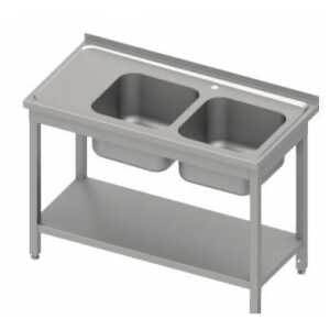 FREGADERO INDUSTRIAL DESMONTABLE 1500x600mm 2 SENO IZQUIERDA