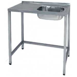 FREGADERO SEMI-INDUSTRIAL 1000x500 ESCURRIDOR IZQUIERDA CON BASTIDOR