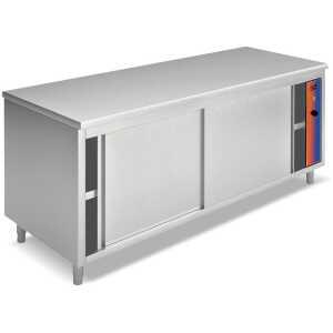 Mesa Caliente Acero Inoxidable 2 m con Puerta Corredera a 1 Cara EMPIDP7200I