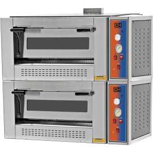 Horno Pizza a Gas capacidad 4 + 4 pizzas diámetro 30 cm EMP4+4G