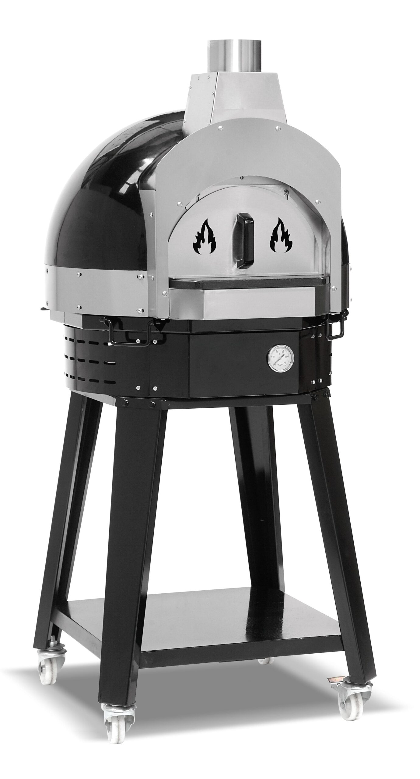 Horno de Pizza de Leña con Base de Piedra Diámetro 600 mm sin rotación EMPSPOH60W Línea Estambul