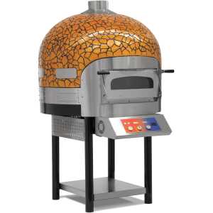 Horno de Pizza Eléctrico con Base de Piedra rotativa 6 pizzas de Diámetro 300 mm EMPSPO01 Línea Estambul