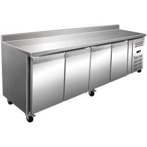 Mesa Refrigerada Snack Acero Inoxidable 4 Puertas 2230x600x960h mm PEKIN SNACK4200TN